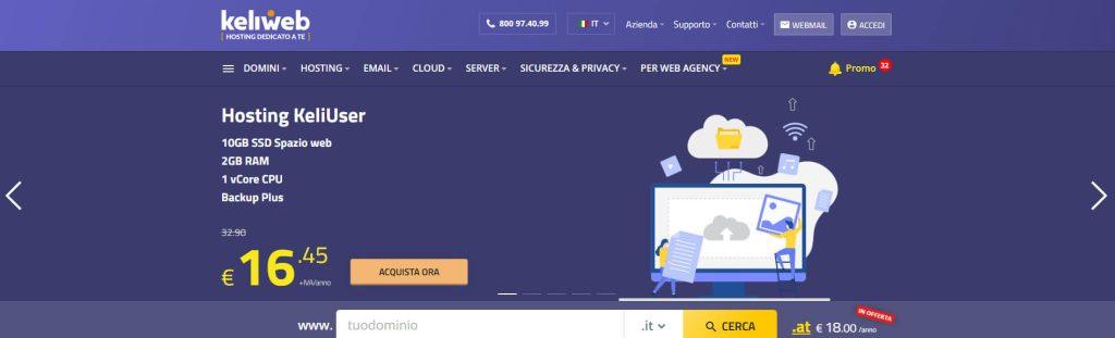 Homepage di Keliweb